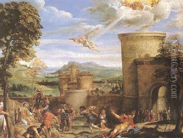 The Martyrdom of St Stephen 1603-04 Oil Painting - Annibale Carracci