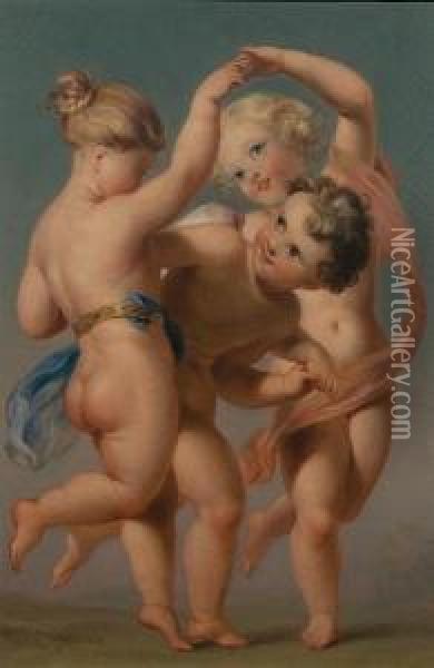 Three Putti Oil Painting - Edmund Thomas Parris