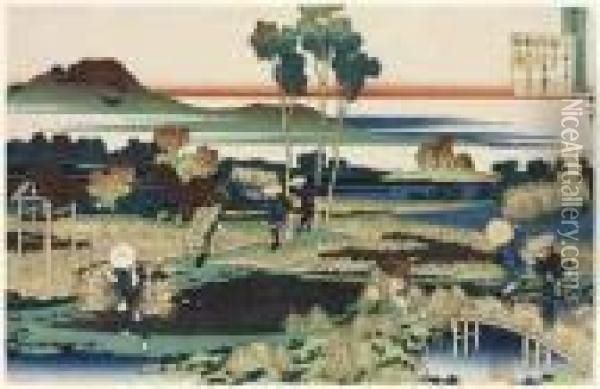 Tenchi Tenno (emperor Tenchi) Oil Painting - Katsushika Hokusai