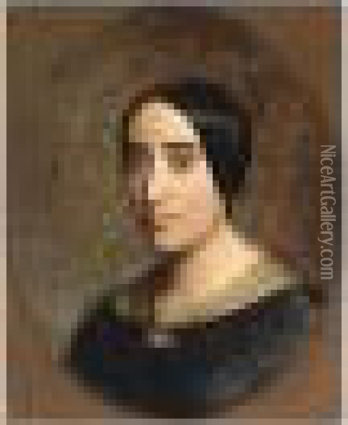 Portrait D'amelina Dufaud Bouguereau Oil Painting - William-Adolphe Bouguereau