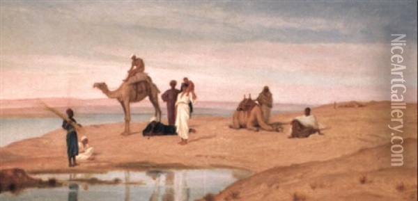 Encampment Along The Nile Oil Painting - Frederick Goodall
