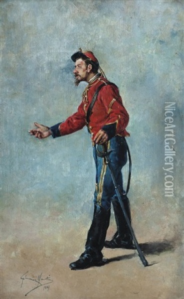 Soldado Oil Painting - Jose Gimenez Martin