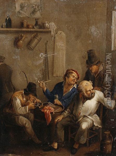 Tavern Scene Oil Painting - Cornelis (Pietersz.) Bega