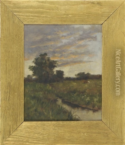Tonalist Landscape Oil Painting - Arthur Hoeber