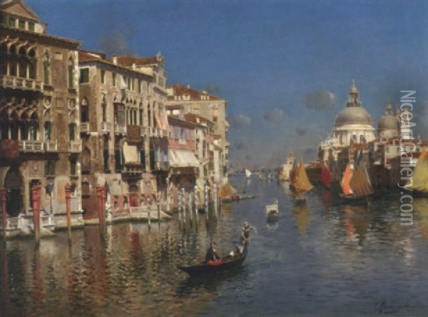 Santa Maria Della Salute, Venice Oil Painting - Rubens Santoro