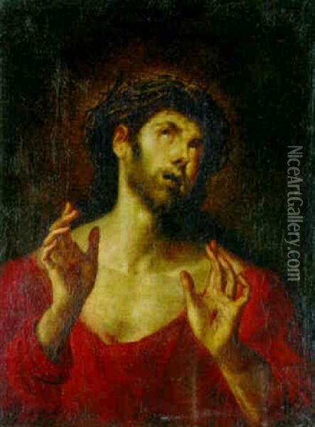 Christ The Man Of Sorrows Oil Painting - Mateo Cerezo
