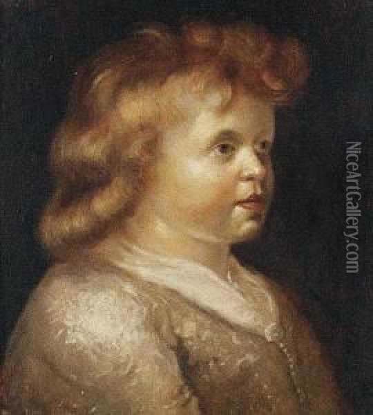 Portrait Of A Child Oil Painting - Jacob Adriaensz Backer