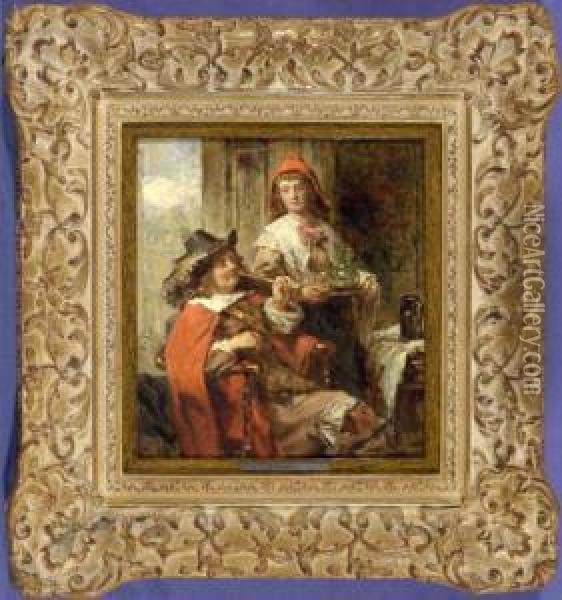 Kavalier Und Dienstmagd Oil Painting - Daniel Ii Pasmore