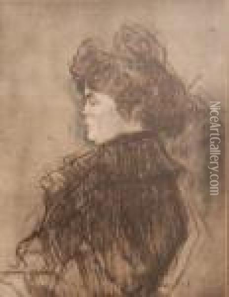 Madame La Comtesse A De Toulouse Lautrec Oil Painting - Henri De Toulouse-Lautrec