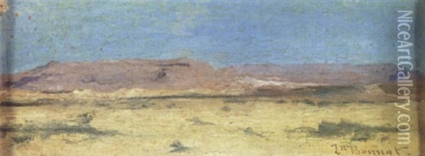 Vue De La Presqu'ile Du Sinai Oil Painting - Leon Bonnat