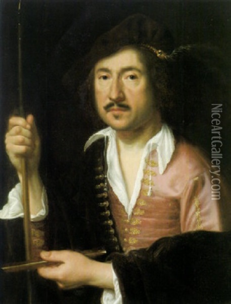 Portrait Des Christoph Ludwig Agricola Oil Painting - Johann (Jan) Kupetzki