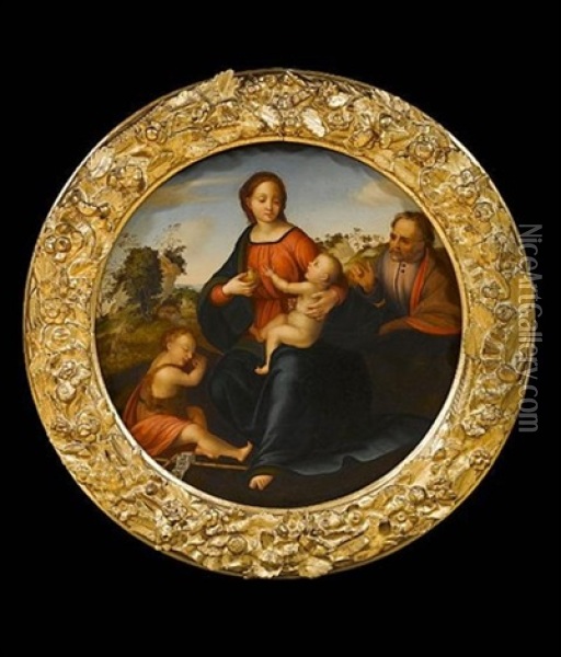 The Holy Family With The Infant Saint John The Baptist Oil Painting -  Fra Bartolommeo