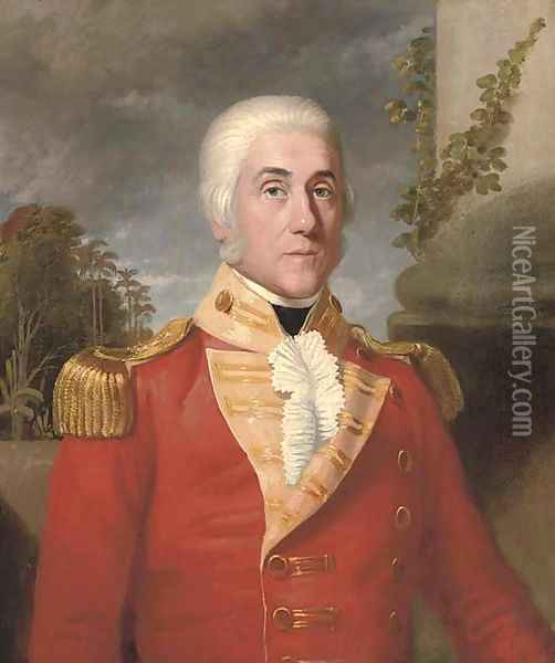 Portrait of Major General George Wahab (1752-1808) Oil Painting - Thomas Hickey