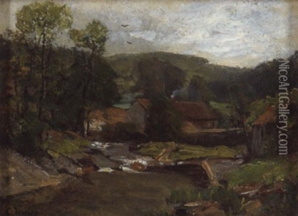Landschaft Mit Gehoft Im Teutoburger Wald Oil Painting - Carl Irmer