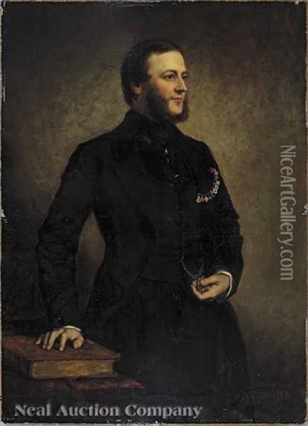 Portrait Of A Gentleman Oil Painting - George Peter Alexander Healy