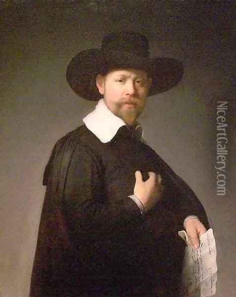 Portrait of Marten Looten Oil Painting - Rembrandt Van Rijn