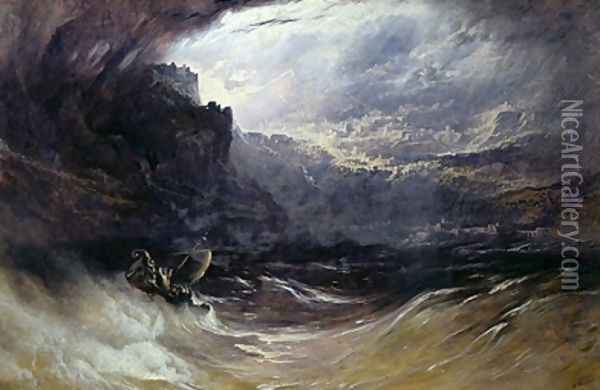 Christ Stilleth the Tempest 1852 Oil Painting - John Martin