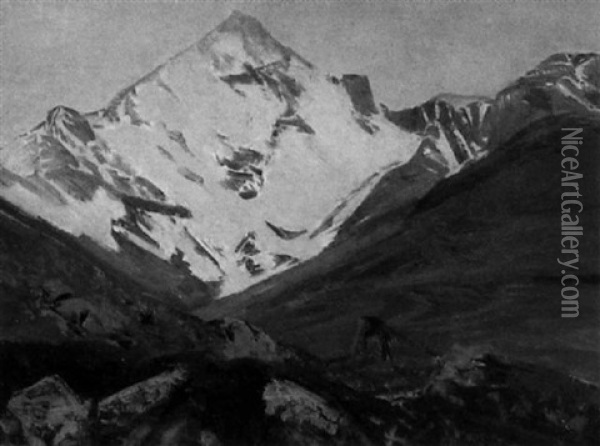 Gletscherlandschaft Oil Painting - Johann Valentin Ruths