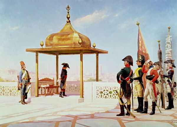 Napoleon in Cairo, 1798 Oil Painting - Gustave Bourgain