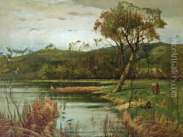 Landscape Near Boston Oil Painting - Emil Carlsen
