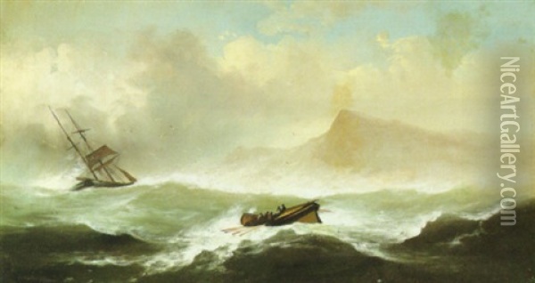 Storm Off Point Bonita Oil Painting - Gideon Jacques Denny