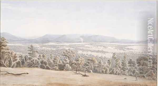 Lilydale from the Hills with the Dandenongs in the distance Oil Painting - Eugene von Guerard
