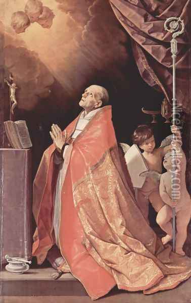 St. Andrew Corsini in prayer Oil Painting - Guido Reni