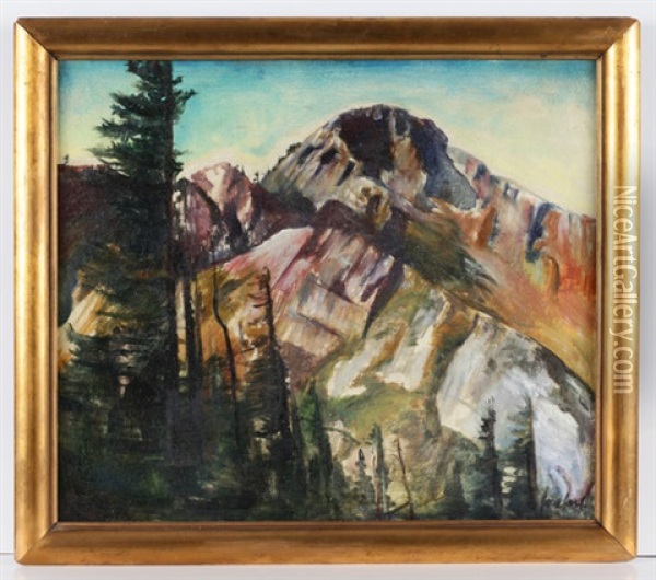 Expressive Berglandschaft Oil Painting - Willi Jaeckel