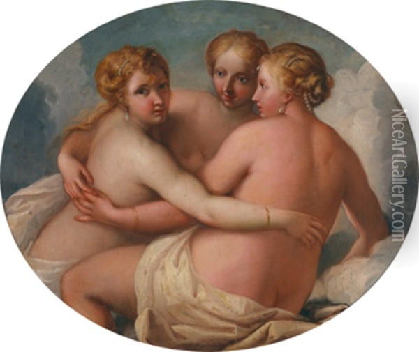 Die Drei Grazien Oil Painting - Marco Liberi