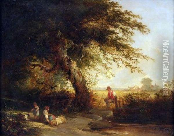 Autumn Oil Painting - Henry John Boddington
