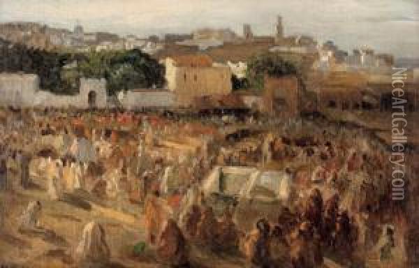 Markt In Marokko Oil Painting - Amandus Faure
