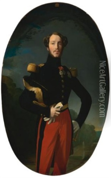 Portrait De Prince Ferdinand Phillipe, Duc D'orleans Oil Painting - Jean-Auguste-Dominique Ingres
