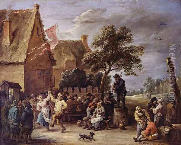 A Village Merrymaking Oil Painting - David The Younger Teniers