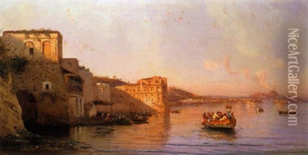 Palazzo Donanna, Napoli Oil Painting - Alessandro la Volpe