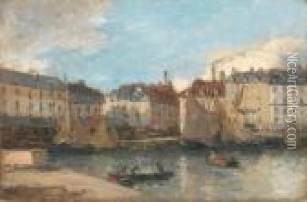 Dieppe, Le Petit Port Oil Painting - Albert Lebourg