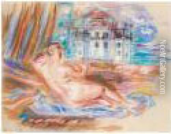 Nu A La Renoir Oil Painting - Raoul Dufy