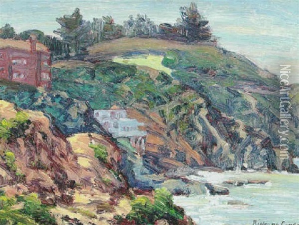 San Francisco Cliffs Oil Painting - Rinaldo Cuneo