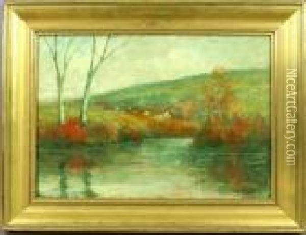 Hudson River Oil Painting - John Francis Murphy