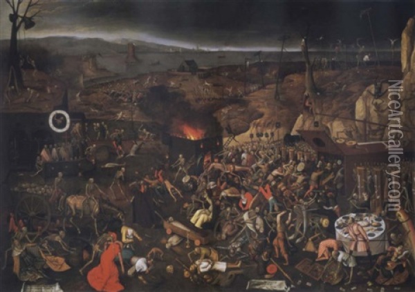 The Triumph Of Death Oil Painting - Pieter Brueghel the Younger