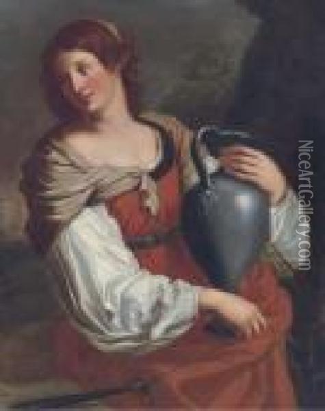 Rebecca At The Well Oil Painting - Guercino