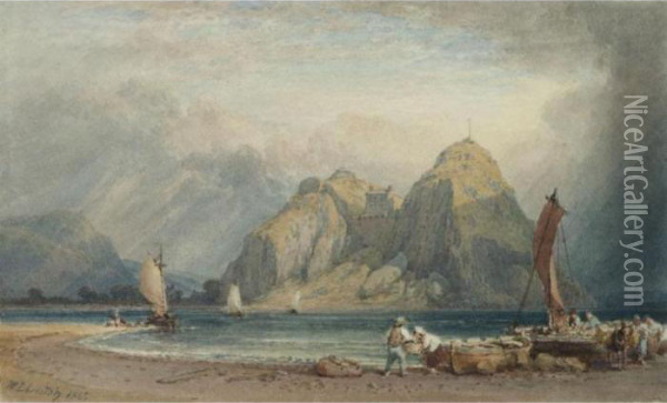 Dunbarton Rock Oil Painting - William Leighton Leitch