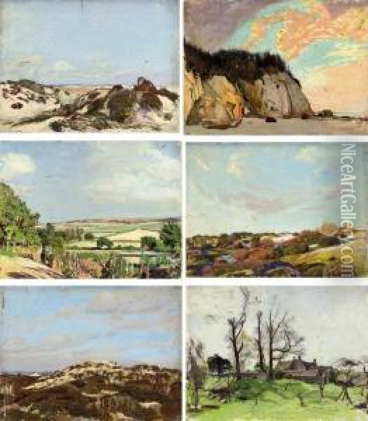 Views Of Studland Oil Painting - George Spencer Watson