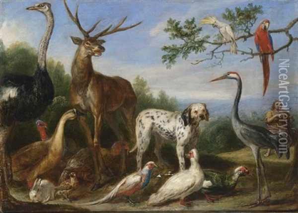 Orpheus And The Animals Oil Painting - Pieter Boel
