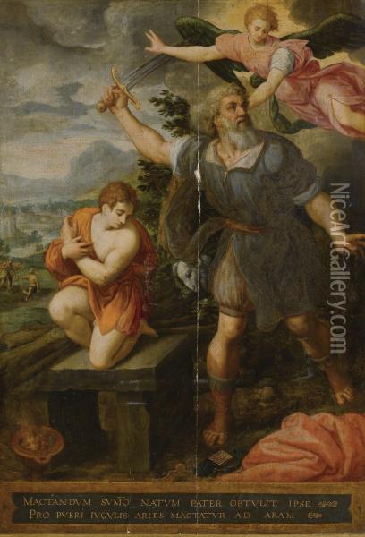The Sacrifice Of Isaac Oil Painting - Jacob I De Backer