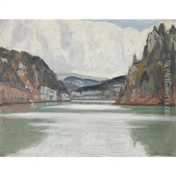 Bassins Du Doubs Oil Painting - Charles L'Eplattenier
