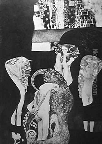 Jurisprudence Oil Painting - Gustav Klimt