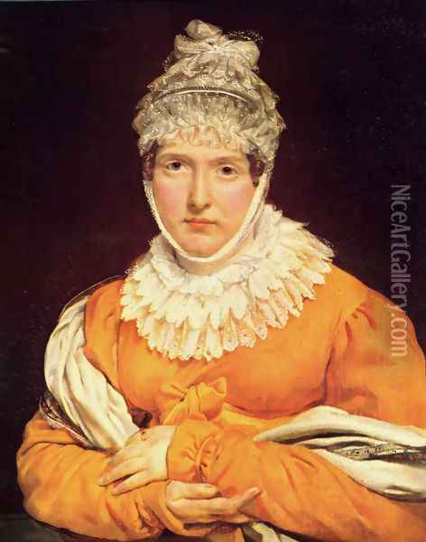 Portrait of Mademoiselle Recamier Oil Painting - Antoine-Jean Gros