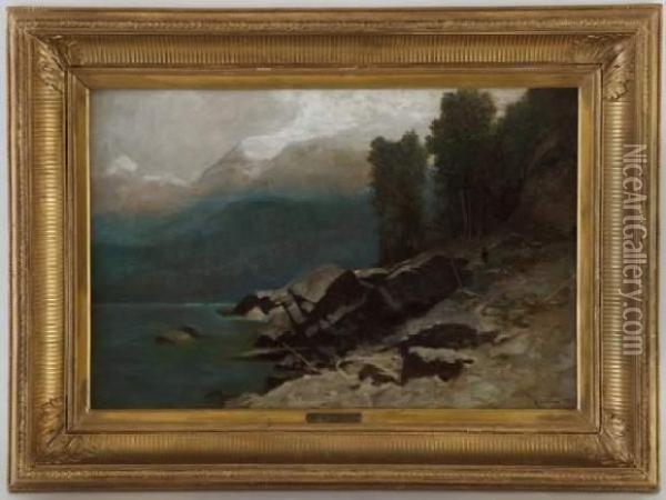 Lac De Montagne Oil Painting - Gustave Castan
