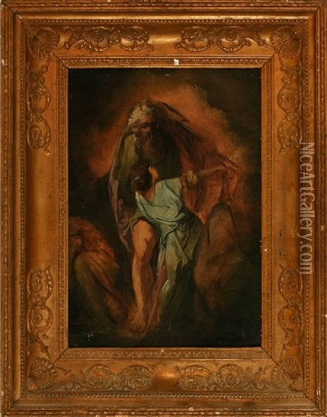 The Sacrifice Of Isac Oil Painting - Nikolay Petrovich Lomtev