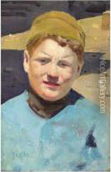 Little Boy Blue Oil Painting - Thomas Cooper Gotch
